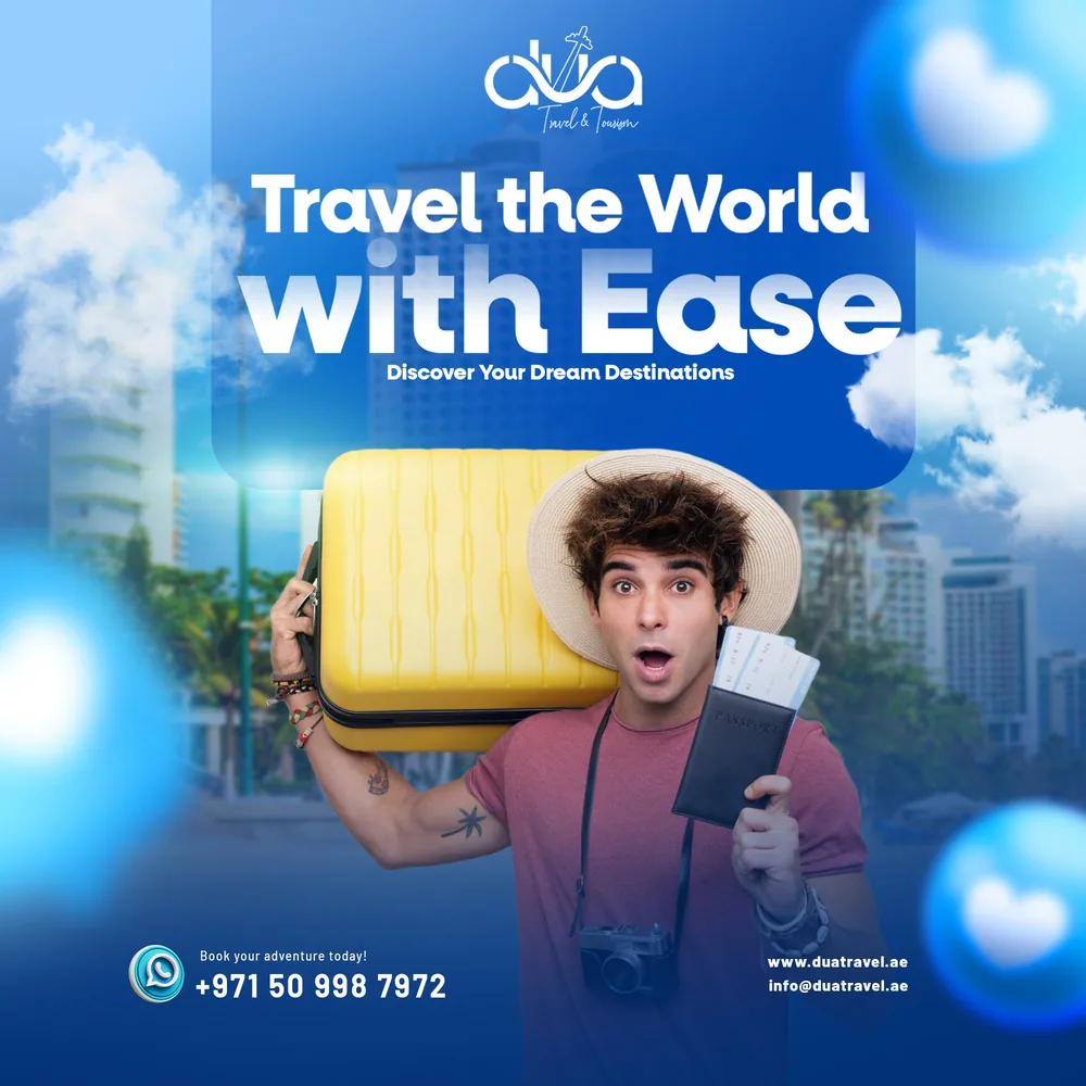 A travel post reading Travel the World with Ease
