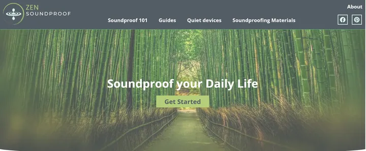 The Zen Sound Proof site, built by the agency